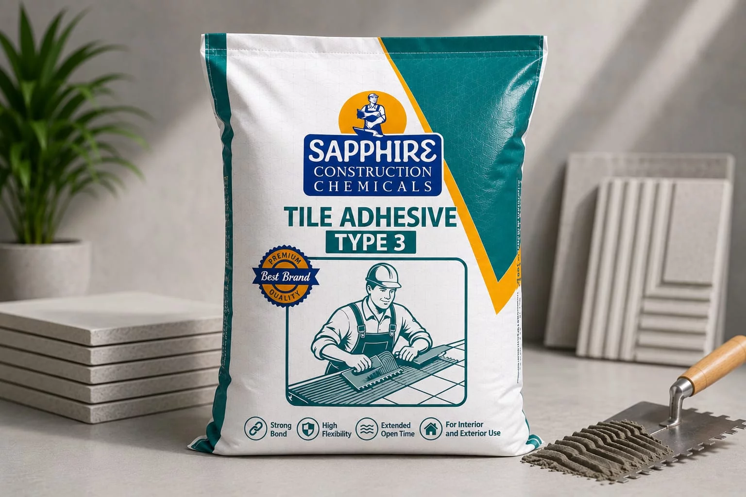 Tile Adhesive Type 3 SAPPHIRE CONSTRUCTION CHEMICALS Hinjawadi Phase II, Rajiv Gandhi Infotech Park, Hinjawadi, Pune, Maharashtra 411057, India