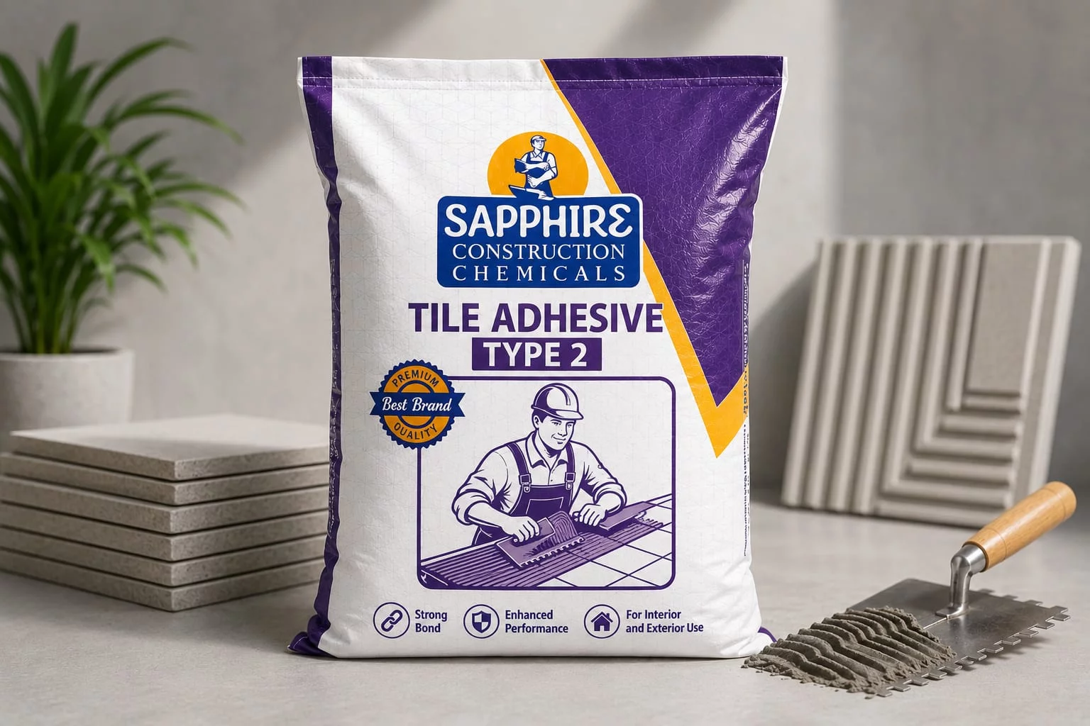 Tile Adhesive Type 2 SAPPHIRE CONSTRUCTION CHEMICALS Hinjawadi Phase II, Rajiv Gandhi Infotech Park, Hinjawadi, Pune, Maharashtra 411057, India