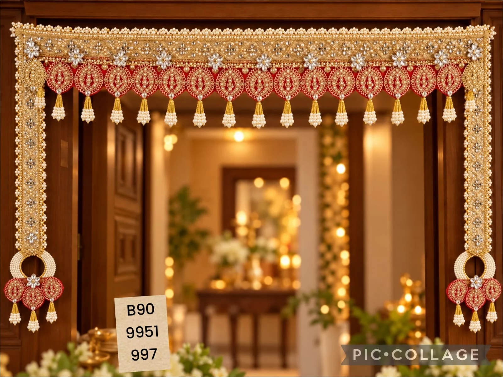 Elegant Pearl Door Toran