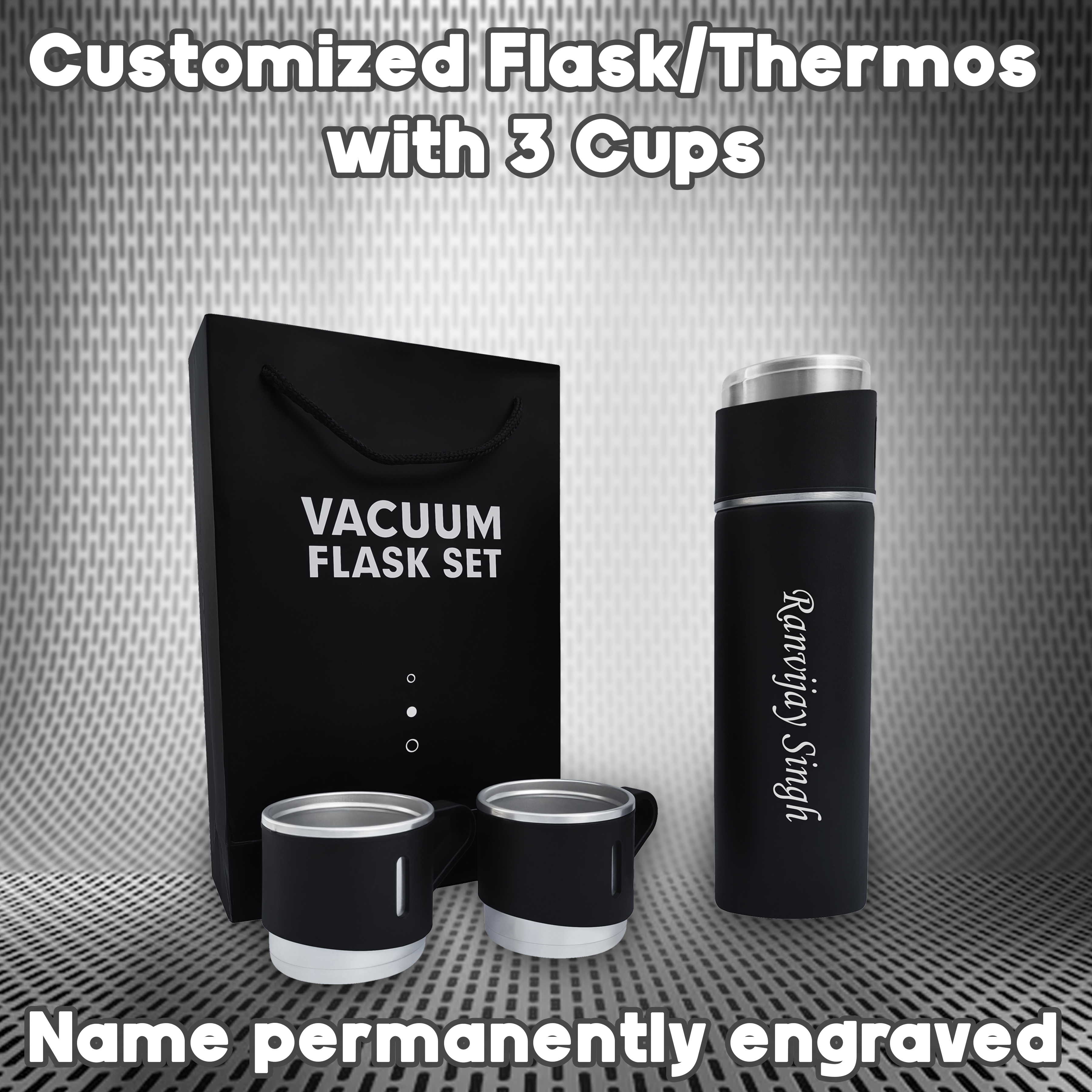 Personalized Hot &amp; Cold Flask Set with 3 Cups-https://i-media.vyaparify.com/vcards/products/32408/2-(2).jpg Image