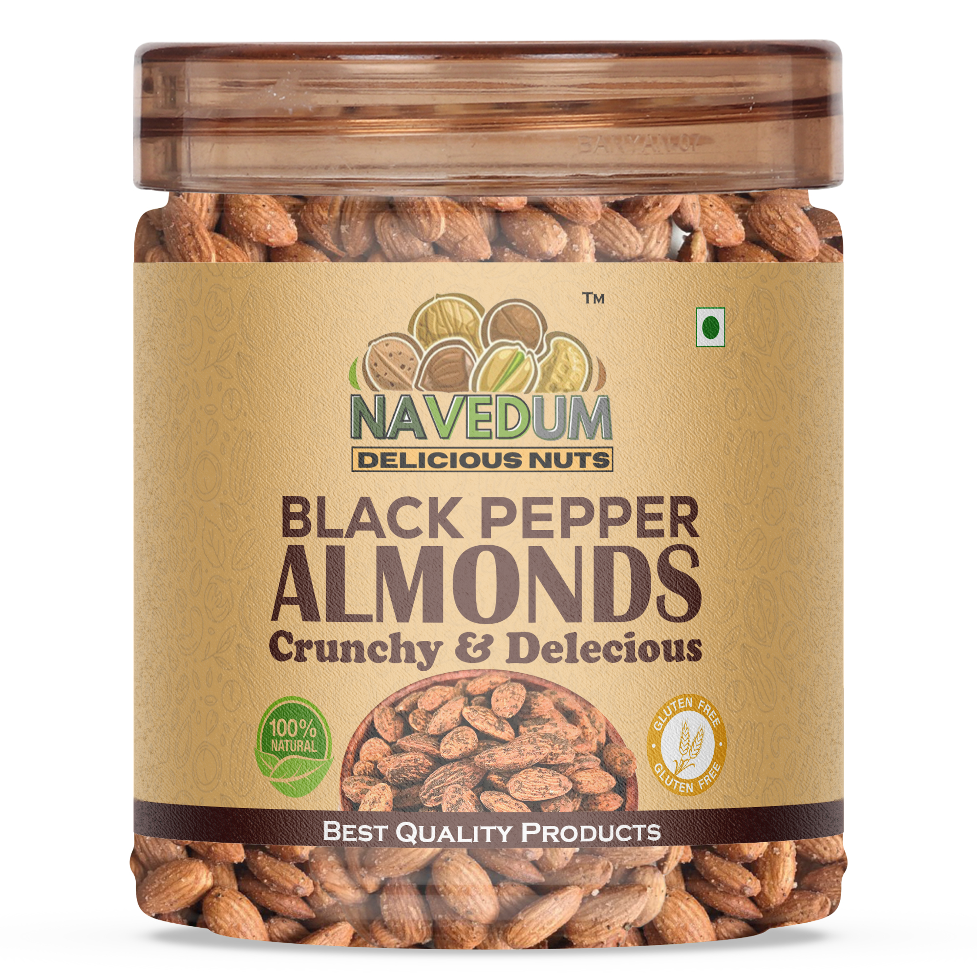 Crunchy Black Pepper Almonds-https://i-media.vyaparify.com/vcards/products/33136/Crunchy-Black-Pepper-Almonds.jpg Image