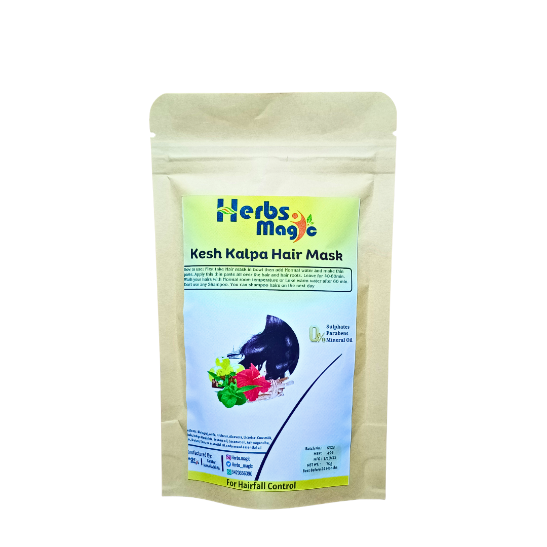 Herbs Magic Hair mask for Hair Growth with Bhringraj, Amla and Hibiscus | For Hair Growth &amp; Hair Fall Control | Conditioning for Dry, Damaged &amp; Frizzy Hair | All Hair Types-https://i-media.vyaparify.com/vcards/products/33446/20240107_144519_0000.png Image