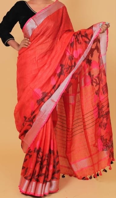 BSUB 24/3/2014- linen cotton jakart weaving design saree-https://i-media.vyaparify.com/vcards/products/33905/WhatsApp-Image-2024-03-24-at-10.45.49-AM-(1).jpeg Image
