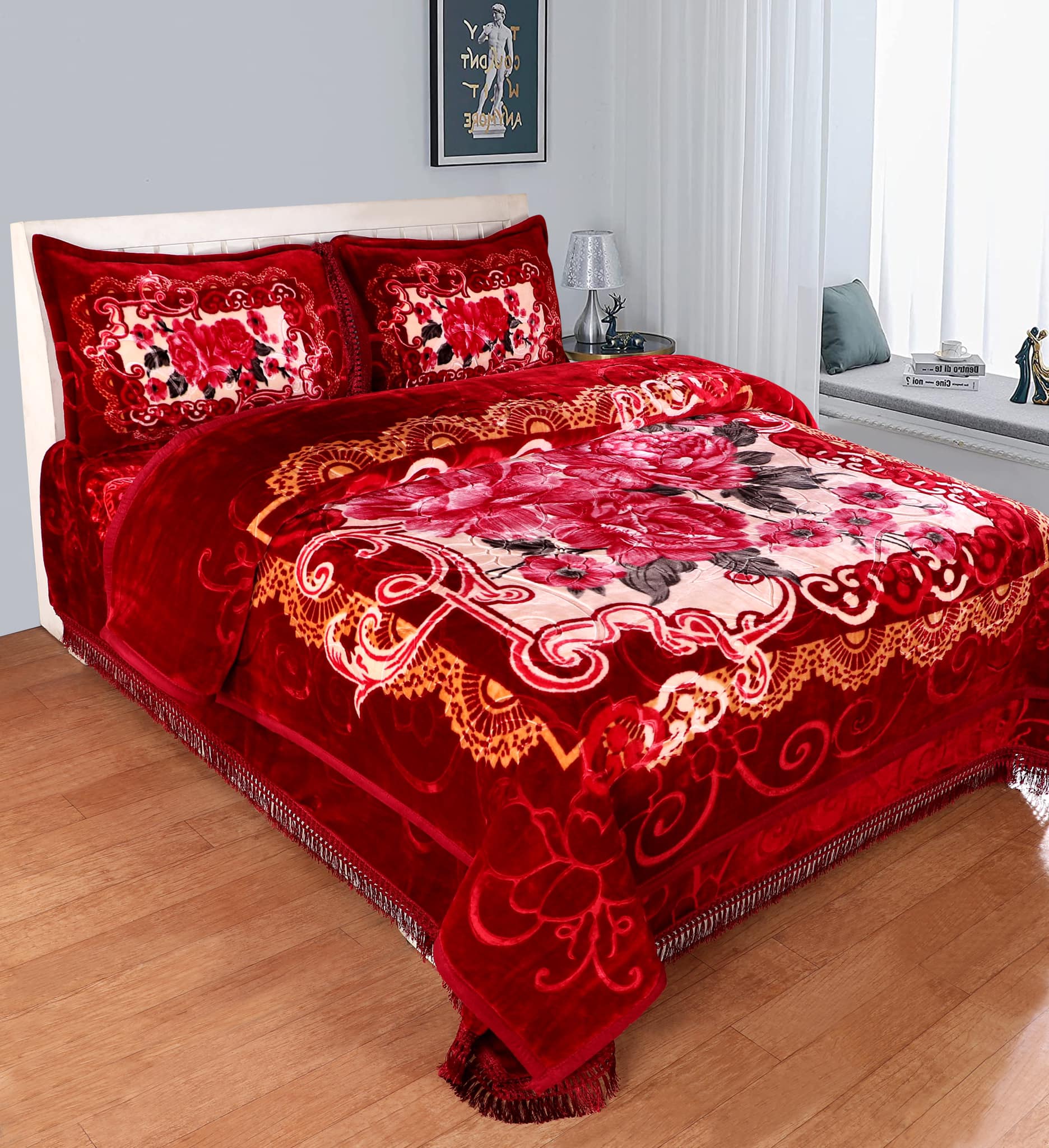 Weeding Set with Blanket, Bedsheet, and 2 Pillows-https://i-media.vyaparify.com/vcards/products/39434/Weeding-Set-with-Blanket,-Bedsheet,-and-2-Pillows.jpg Image