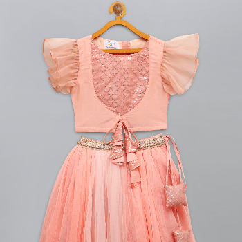 Peach frilly top with Double layered net Lehnga-https://i-media.vyaparify.com/vcards/products/40990/product_1714803721.png Image