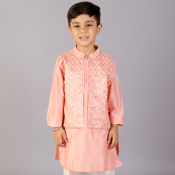 Pastel Peach  kurta with Attached Jacket and Pyjama-https://i-media.vyaparify.com/vcards/products/41049/product_1714817584.png Image