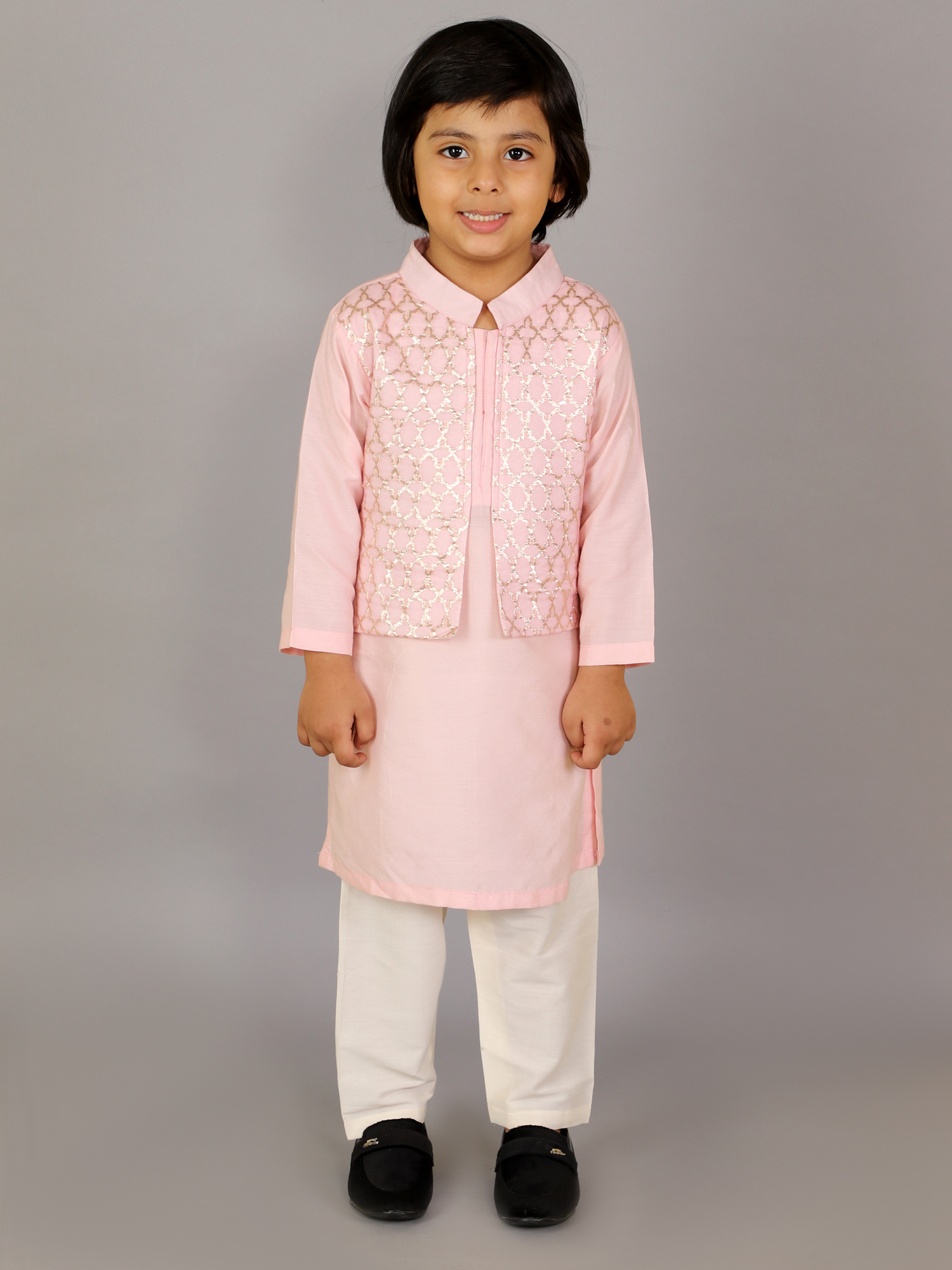 Pastel Pink kurta with Attached Jacket and Pyjama-https://i-media.vyaparify.com/vcards/products/42469/41.jpg Image