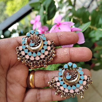 Gold plated Peacock Design earrings-https://i-media.vyaparify.com/vcards/products/46074/product_1717479581.png Image