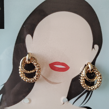 Gold Plated Interlocking Circle Western Drop Earring-https://i-media.vyaparify.com/vcards/products/47129/product_1718083692.png Image