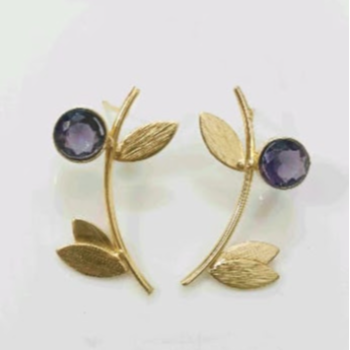 Stylish earring made of brass and purple stone-https://i-media.vyaparify.com/vcards/products/48211/product_1718684962.png Image