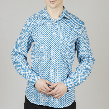 Men's Blue Printed Cotton Western Shirt with Western Yok-https://i-media.vyaparify.com/vcards/products/49388/product_1717449160.png Image