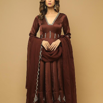Coffee color salwar suit | Trendy Threads | MG Road, Ganesh Peth Laxmi Road Dulya Maruti Chowk Pune 411002