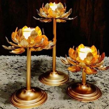 Leaf Lotus Tealight Stand (Set of 3)-https://i-media.vyaparify.com/vcards/products/62378/product_1725523037.png Image