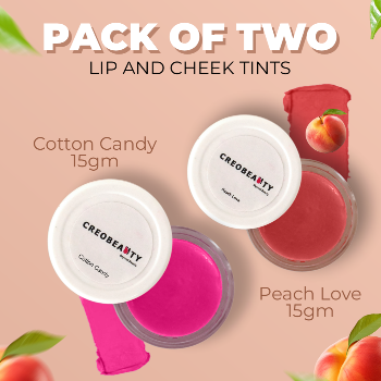 Combo of two shades of lip n cheek tints CREOBEAUTY BEYOND BEAUTY Flat No. 503, Sr. No. 109/110 Manish Garden Society, Pimpri Chinchwad, Maharashtra, 411018