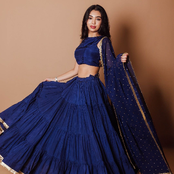 Blue Lehenga | Trendy Threads | MG Road, Ganesh Peth Laxmi Road Dulya Maruti Chowk Pune 411002