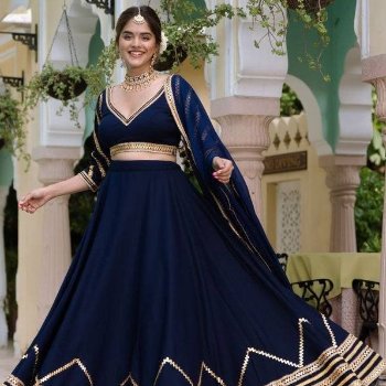 Royal Blue Lehenga | Trendy Threads | MG Road, Ganesh Peth Laxmi Road Dulya Maruti Chowk Pune 411002