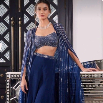 Blue Three piece set | Trendy Threads | MG Road, Ganesh Peth Laxmi Road Dulya Maruti Chowk Pune 411002