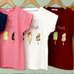 Zoya Girls Ice cream print T-shirt | Vansh Hosiery | 1190 Vidur Nagar Indore
