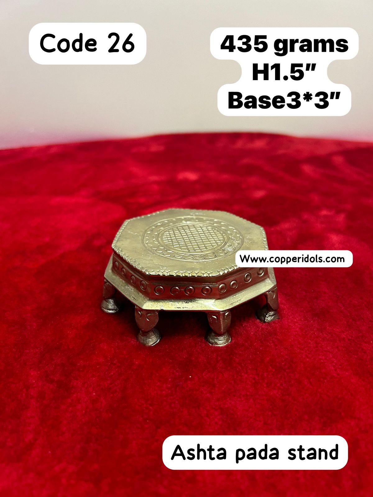 Panchaloha handcrafted ashta pada stand-https://i-media.vyaparify.com/vcards/products/69354/3b82e04a-5e58-4006-9385-edf4f21569b4.jpg Image