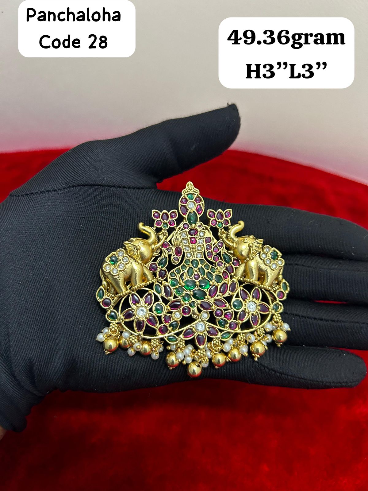 Panchaloha made gold polished Gaja lakshmi pendant-https://i-media.vyaparify.com/vcards/products/69909/5144d92e-e567-47af-a2b4-d296cf48a84a.jpg Image