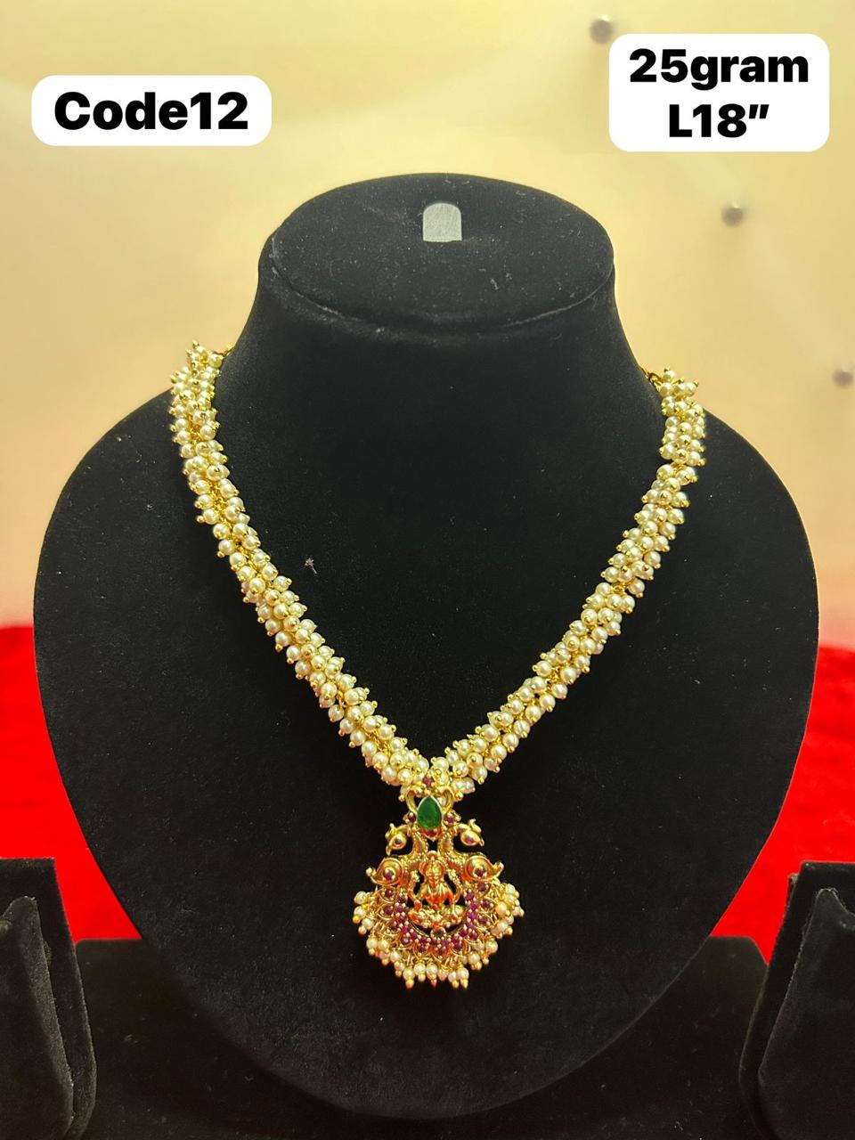 Panchaloha semiprecious studded pendant necklace with pearl strings-https://i-media.vyaparify.com/vcards/products/69921/505f71fa-7db1-4898-b9d6-4518f0d3d8c3.jpg Image