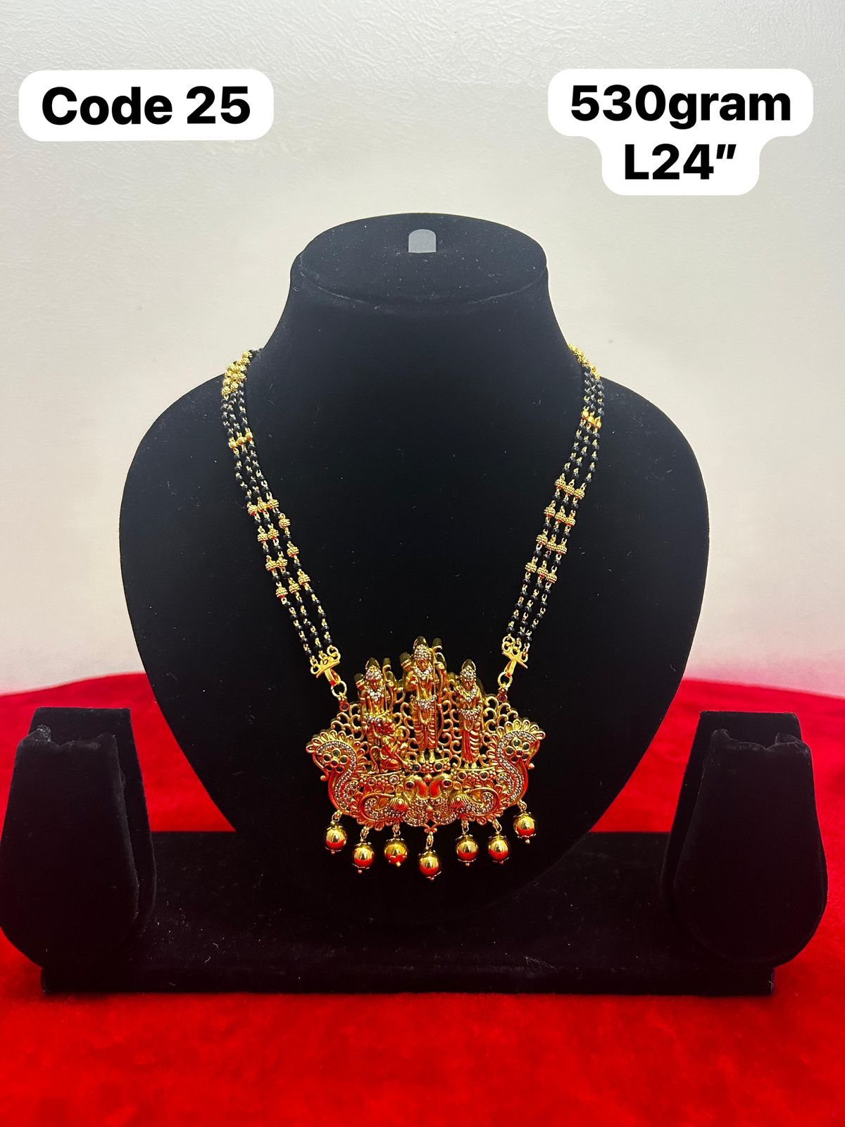 Panchaloha made gold polished gowri karimani chain/ grand jewellery set-https://i-media.vyaparify.com/vcards/products/69938/1acac295-1da0-41cd-8418-3d72d4dbe237.jpg Image