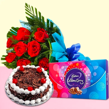 Combo of Flowers cake and chocolate-https://i-media.vyaparify.com/vcards/products/70022/product_1727932801.png Image