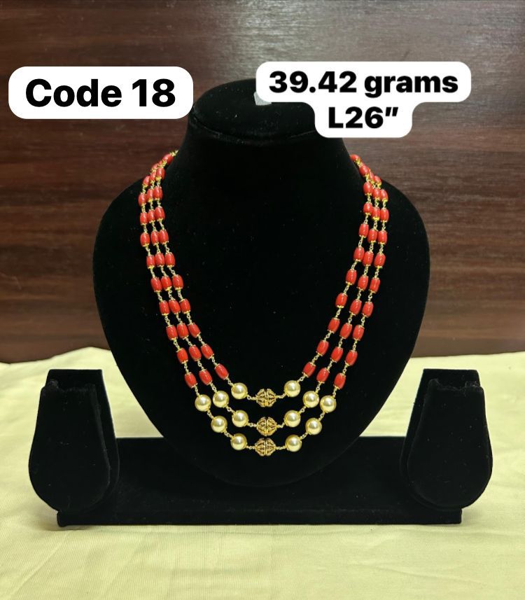 Panchaloha made gold polished red beads with gold perl mala-https://i-media.vyaparify.com/vcards/products/70111/bace051c-33ab-4cd3-af4e-ee7950005367.jpg Image