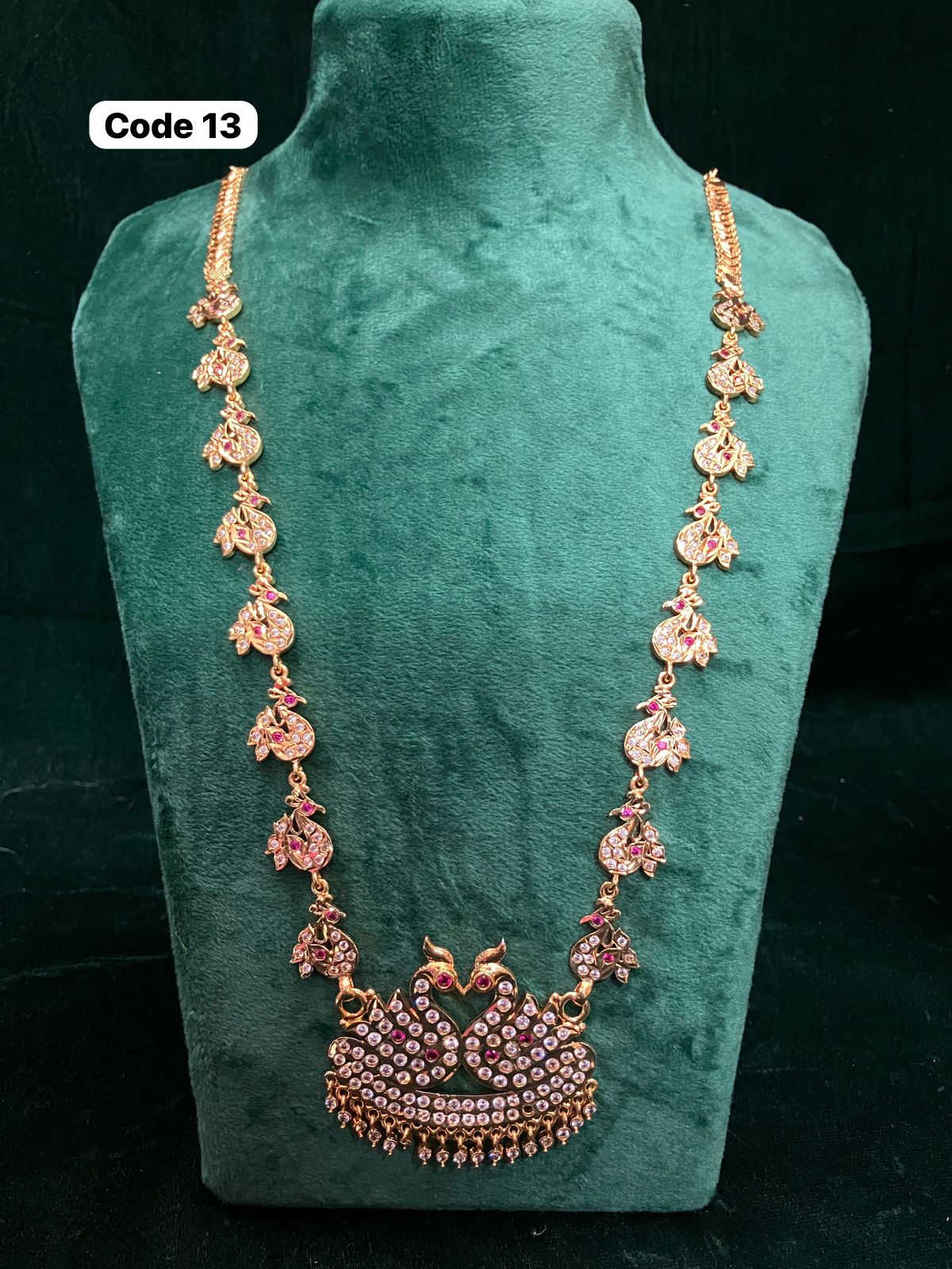 Panchaloha made gold polished double duck pendant with duck chain hara-https://i-media.vyaparify.com/vcards/products/72968/84fba268-415e-46d2-9553-4a99515b70db.jpg Image