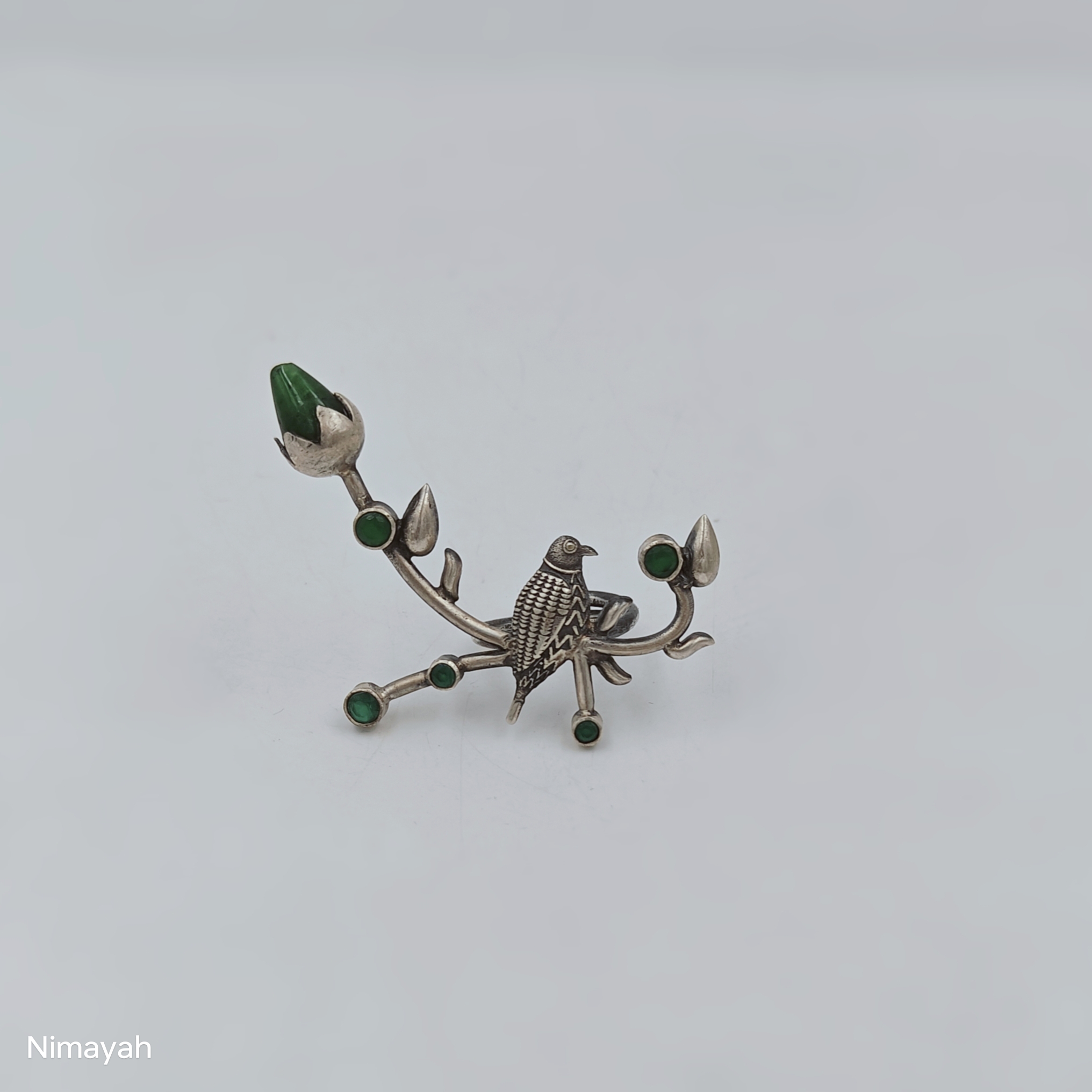 Wild Parrot Ring adjustable SILVER BY SWARNKAR Jagatpura, Jaipur