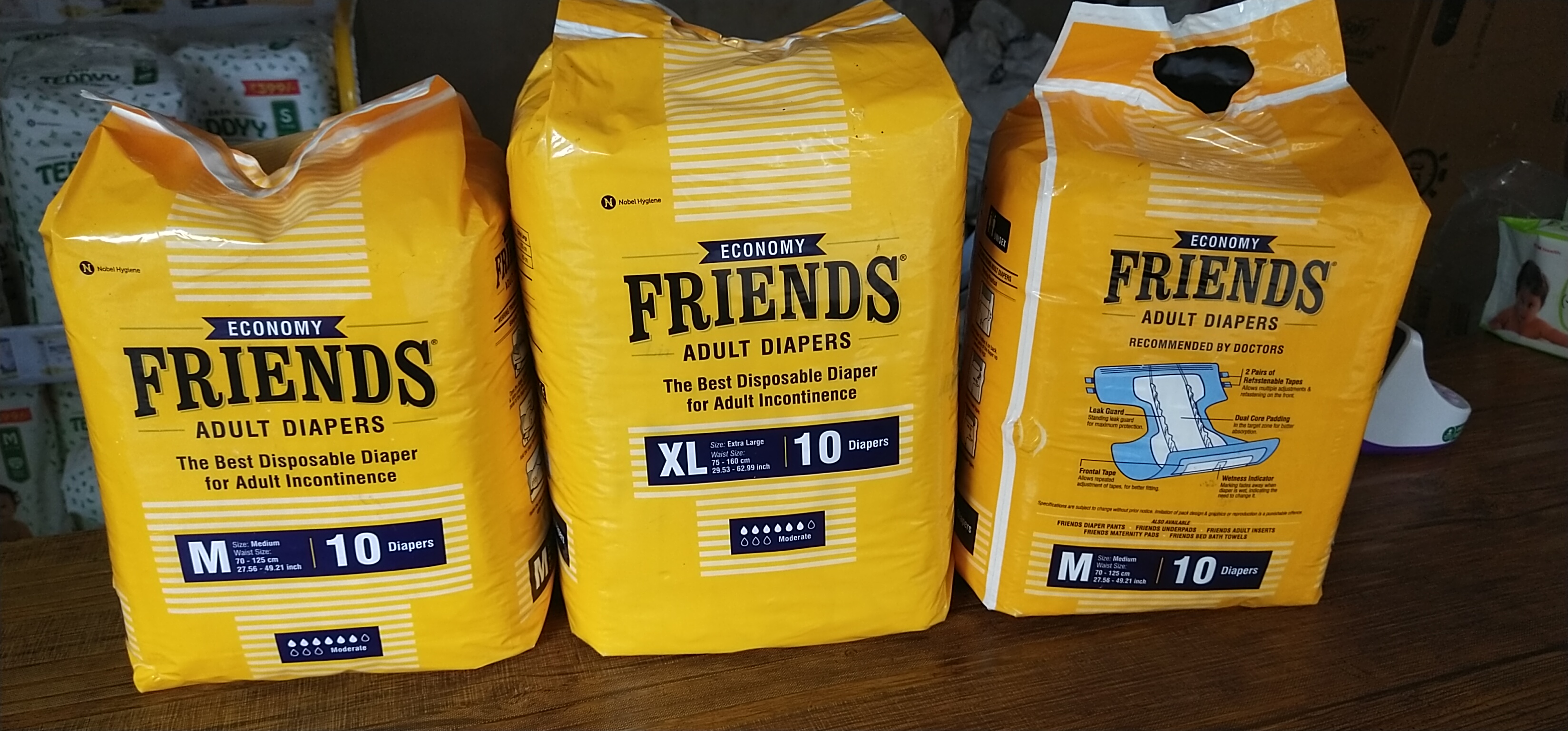 Friends Economy Adult Diaper M-L-XL Size-https://i-media.vyaparify.com/vcards/products/8828/16957246440158377205484525861527.jpg Image