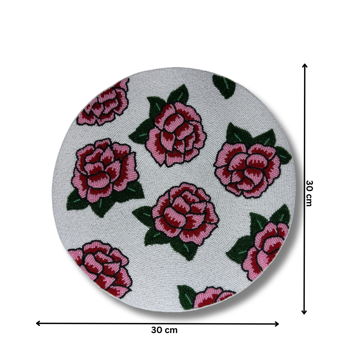 Flower Beaded Placemat Table Mat-https://i-media.vyaparify.com/vcards/products/94568/30-cm.png Image