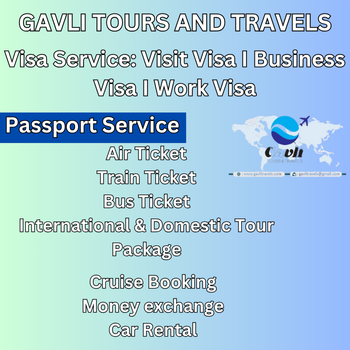 Visa Service, Passport Service, Air Ticket, Train Ticket, Bus Ticket | GAVALI TOUR AND TRAVELS | Infront Of Cantonment GGI School, Airport Road, Sadar Bazar Ahmedabad, Gujarat 380004