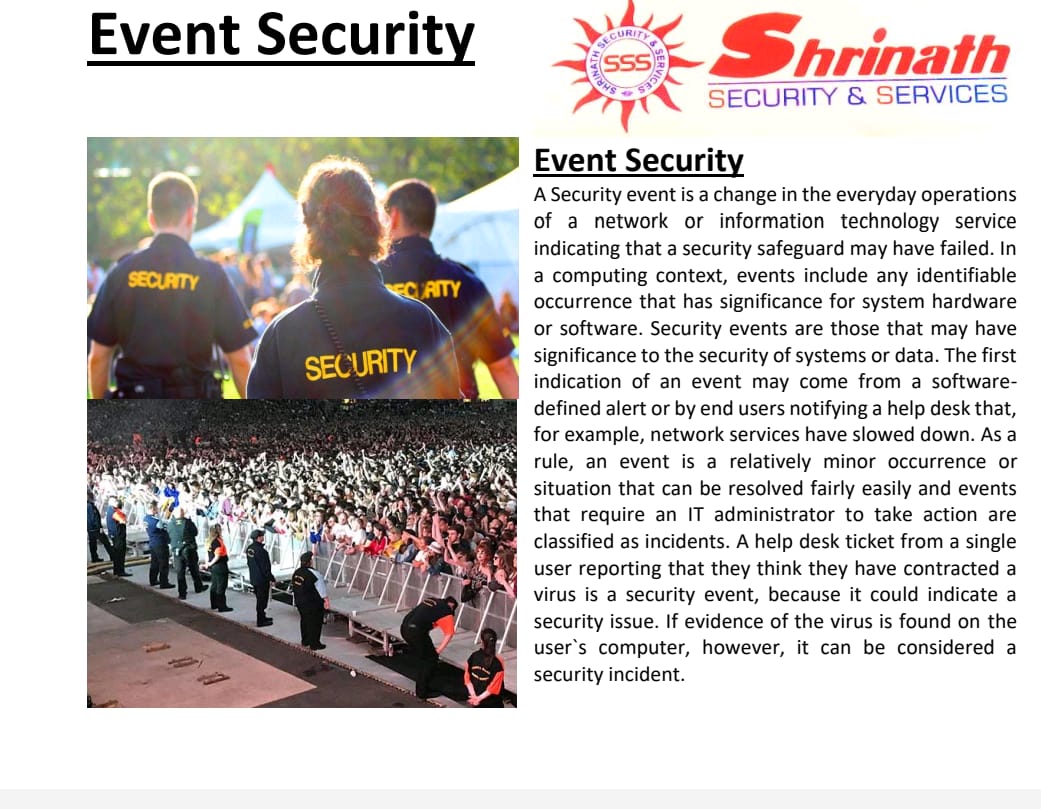 Event Security | Shrinath Security & Services | 6 Nagar Nigam Market,  Near Jhabua Tower, Indore, ( M.P)