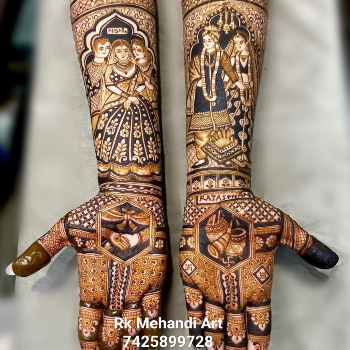 BRIDAL MEHANDI DESIGN,  MADHUVANI DESIGN | R K Mehndi Art | 4/109  Bada Bazaar, Kiran Path, Mansarovar, Jaipur. 302020