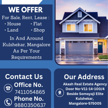 Independent House For Rent In Kulshekar (NORT16) | AKASH REALESTATE AGENCY | Door No-V11-14-100/4 Beside Somayaji Elite, Kulshekar, Mangalore