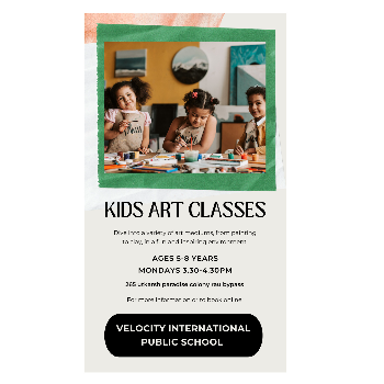 Kids art classes | Velocity International Public  School | 265 Utkarsh Paradise Colony , Madhya Pradesh 454775, India