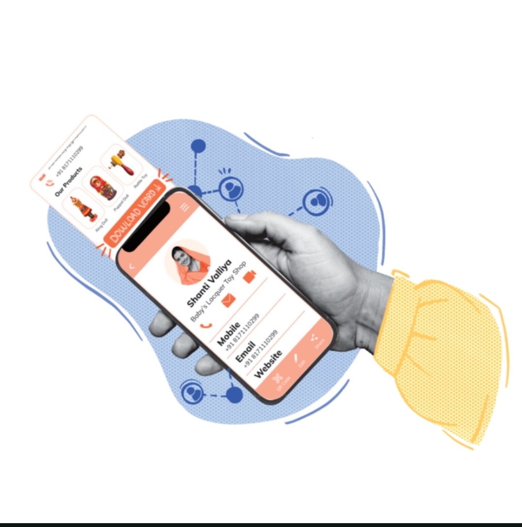 Contact Sharing With V-Card in India — Manoj Panchal Digital Vyapar Bada Vyapar 