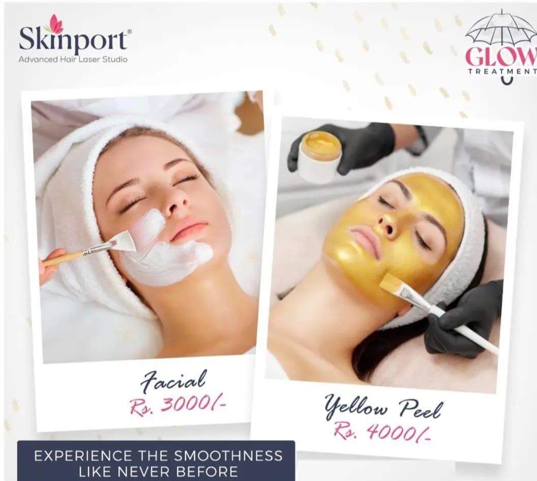 Facial And Yellow Peel | SkinPort Laser Studio | FF -80-81 Minal Shopping Mall J K Road Bhopal