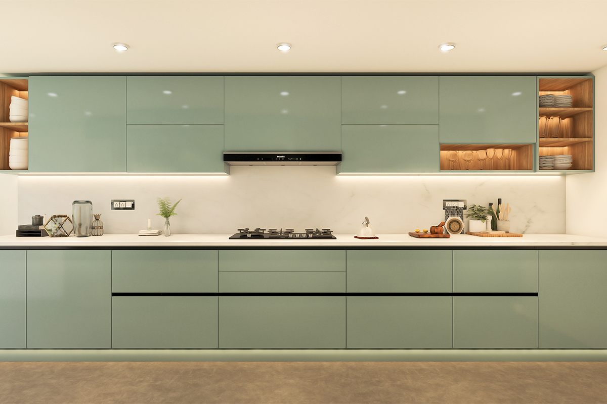 Straight Modular Kitchen Design | Daraaz The Kitchen Space | 2nd Floor Of 122, Sector-E, BDA In Salaiya, Bhopal
