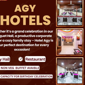 Banquet Hall and Celebrations | AGY HOTELS | SR NO. 56/1A/6B, LANE NUMBER 1, Nagar Rd, Near EON IT PARK ZONE, Opp. Mahalaxmi Lawns, Aple Ghar Society, Kharadi,