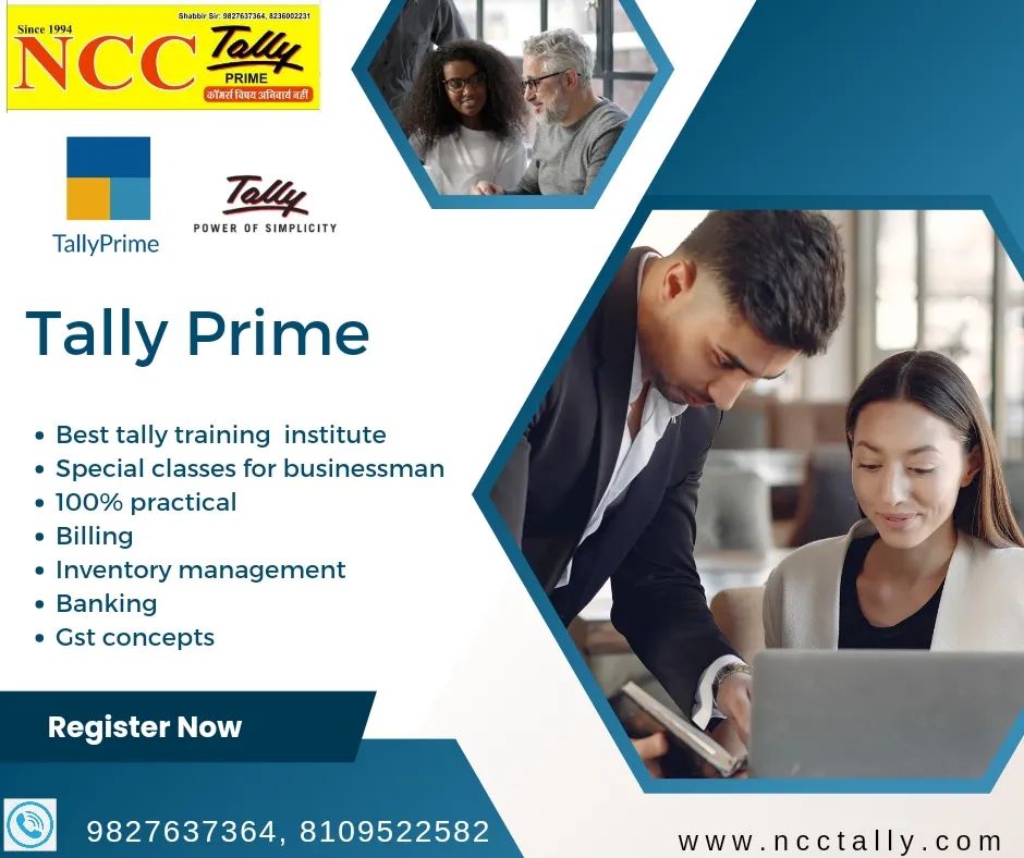 Tally Prime | NCC TALLY ACADEMY | Hari Phatak Over Bridge, Ambar Colony, Suraj Nagar, Ujjain, Madhya Pradesh 456001