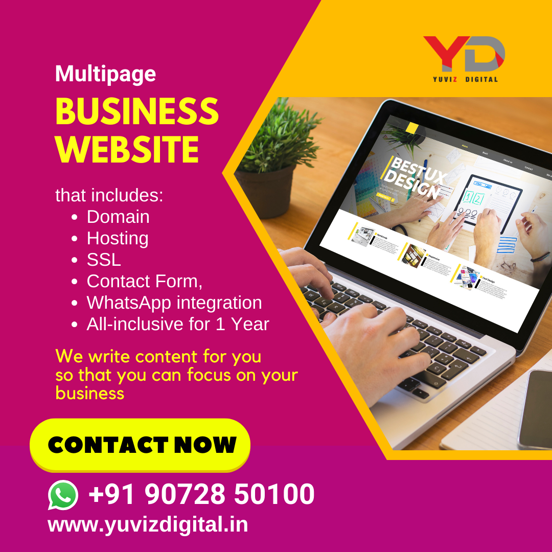 Business Website | Yuviz Digital | Sofia Complex, Near KSRTC Bus Terminal, Pothencode, Trivandrum, Kerala 695584, India
