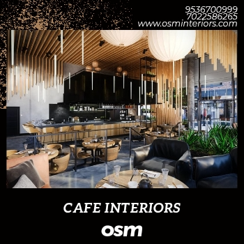 Cafe Interiors by the Best Interior Designers in Kukatpally, Hyderabad | OSM INTERIORS AND ARCHITECTURE | 1st Floor, M No. 733, Atisha Residency, Green Hills Rd, KPHB Phase 15, Kukatpally, Hyderabad, Telangana 500072, India