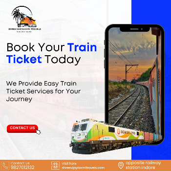 Railway ticket booking agent in indore | Shree Vijaylaxmi Travels | 6-A, Kalyan Vishranti Grah, Near Yashwant Plaza, Opposite Railway Station Indore