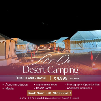 Jaisalmer Desert Camp Packages & Prices | Shrinath Adventures | Sam Sand Dunes, Jaisalmer, No 6, Neeraji Circle, Near Hajuri Samaji Bhawan, Kanoi, Rajasthan 345001, India