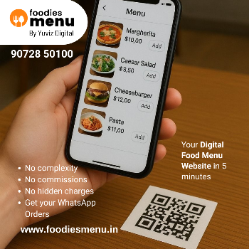 Food Menu Website / QR Menu Website / Digital Menu Website / Restaurant Menu / Table Booking | Yuviz Digital | Sofia Complex, Near KSRTC Bus Terminal, Pothencode, Trivandrum, Kerala 695584, India
