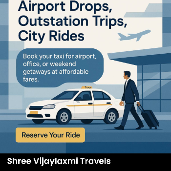 Indore airport taxi service | Shree Vijaylaxmi Travels | 6-A, Kalyan Vishranti Grah, Near Yashwant Plaza, Opposite Railway Station Indore