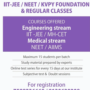 Courses offered for IIT/ JEE, MH - CET and NEET/ AIIMS Shree Yash Classes - By Subbu Sir Pune, Maharashtra 411028, India