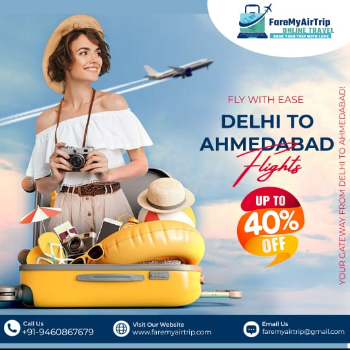 Dehli to Ahamedabad Fligjhts. FAREMYAIRTRIP TEC, 215 VPO LUTTU, Malsisar, Rajasthan 333010